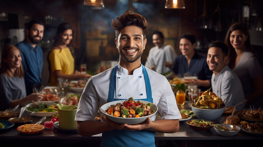 Person enjoying a meal prepared by a personal chef
